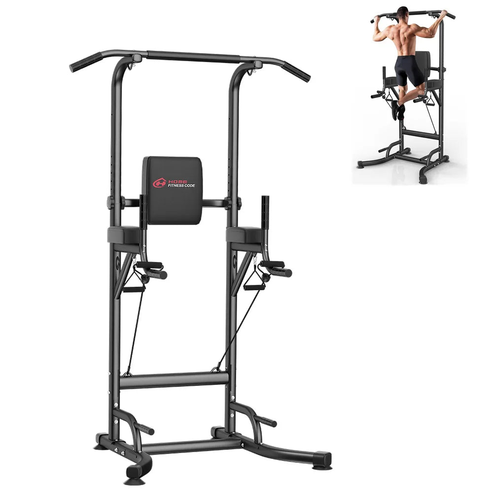 TRAINIQO Adjustable Power Tower – Heavy-Duty Pull-Up & Dip Station (330 lbs Capacity)